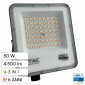 V-Tac VT-44058CCT Faro LED 50W Faretto SMD Chip CREE IP65 IK06 Changing Color CCT 3in1 Colore Nero - SKU 240736