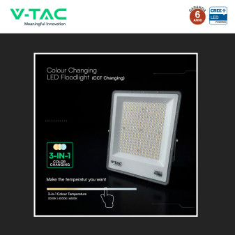 V-Tac VT-44209CCT Faro LED 200W SMD CREE IP65 IK06 CCT 3in1