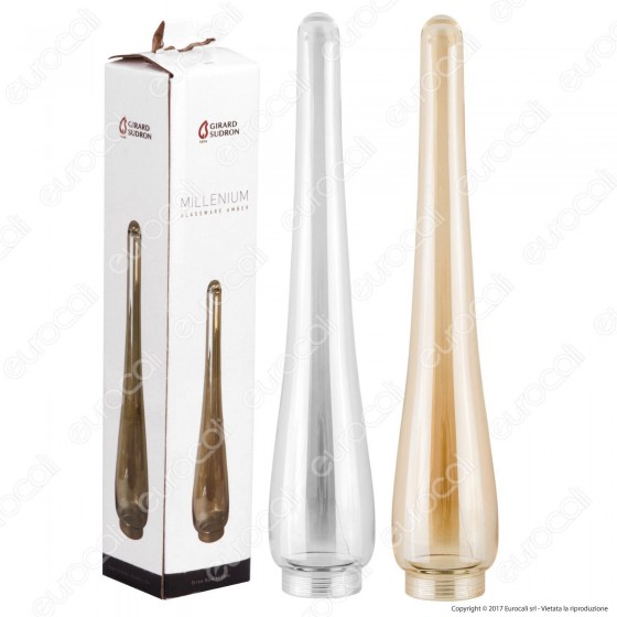 Girard Sudron Copertura in Vetro Forma Candela con Filettatura Girard Sudron Copertura in Vetro Forma Candela con Filettatura