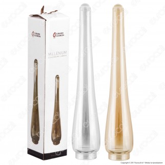 Girard Sudron Copertura in Vetro Forma Candela con Filettatura