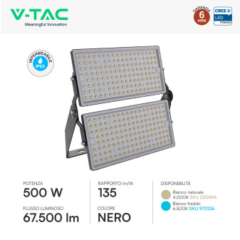 V-Tac VT-48500 Faro LED 500W SMD Chip CREE IP65