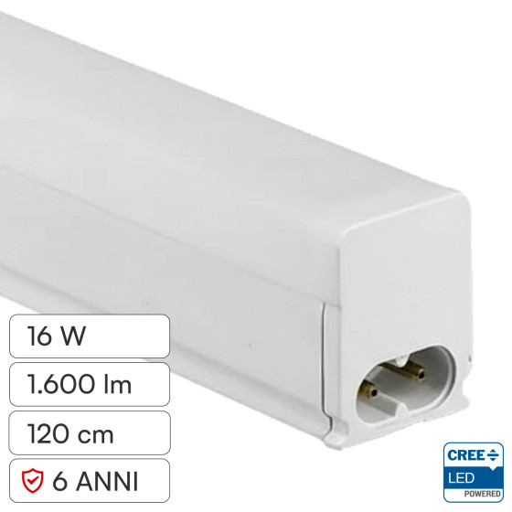 V-Tac VT-125 Plafoniera LED Lineare T5 16W SMD Chip CREE Linkabile
