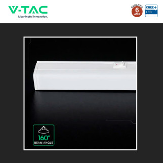V-Tac VT-125 Plafoniera LED Lineare T5 16W SMD Chip CREE Linkabile