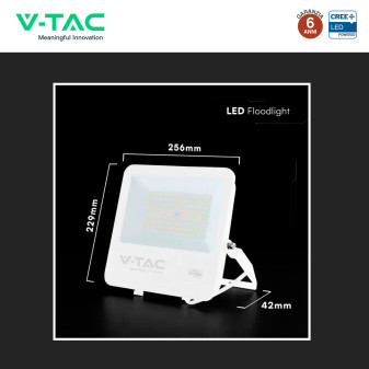 V-Tac VT-44101 Faro LED Faretto 100W SMD Chip CREE IP65
