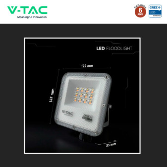 V-Tac VT-44014CCT Faro LED 10W SMD CREE IP65 IK06 CCT 3in1
