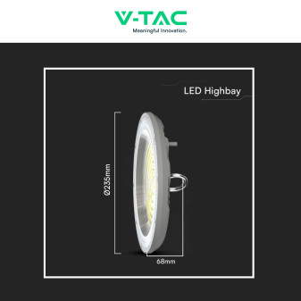V-Tac VT-91100CCT Lampada Industriale LED UFO 100W SMD High Bay