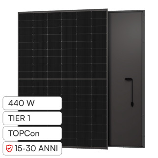 Pannelli Fotovoltaici 440W TIER 1 TOPCon IP68 Full Black V-Tac Osda