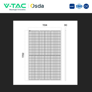 Pannelli Fotovoltaici 440W TIER 1 TOPCon IP68 Full Black V-Tac Osda