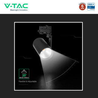 V-Tac VT-11135 Faretto LED da Binario Track Light COB Chip CREE