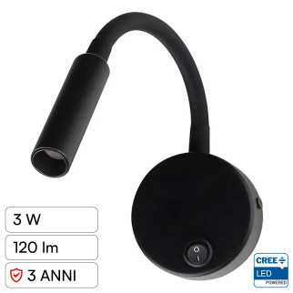 V-Tac VT-88063 Lampada LED da Muro 3W SMD Applique da Lettura