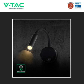 V-Tac VT-88063 Lampada LED da Muro 3W SMD Applique da Lettura