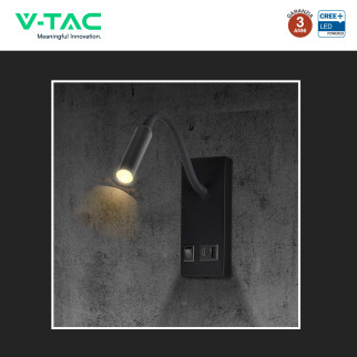 V-Tac VT-88064 Lampada LED da Muro 3W SMD Applique da Lettura