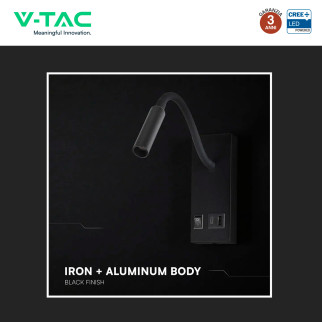 V-Tac VT-88064 Lampada LED da Muro 3W SMD Applique da Lettura