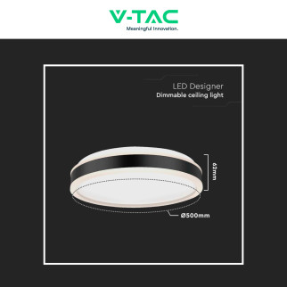 V-Tac VT-7758 Plafoniera LED a Superficie 42W SMD Dimmerabile Triac