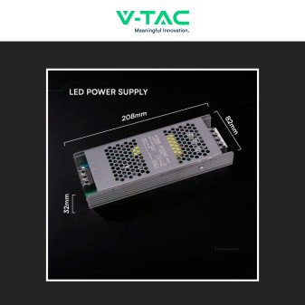 V-Tac VT-13360-S Alimentatore Led Slim 360W 12V 30A Per Uso Interno