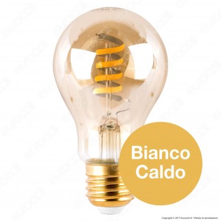 V-Tac VT-2154 Lampadina LED E27 4W Bulb A60 Filamento COB Ambrata -