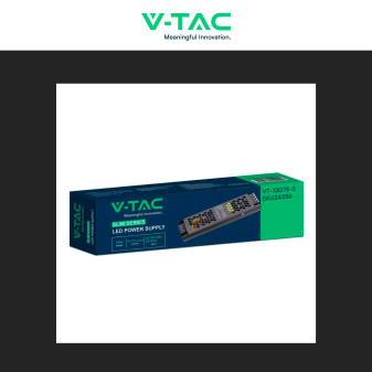 V-Tac VT-13075-S Alimentatore Led Slim 75W 12V 6,25A Per Uso Interno