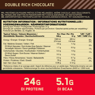 Gold Standard Proteine Doppio Cioccolato Optimum Nutrition
