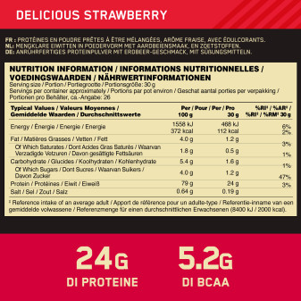 Gold Standard 100% Whey Protein Fragola Optimum Nutrition