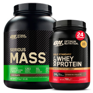 Proteine Serious Mass e Gold Standard 100% Whey Optimum Nutrition