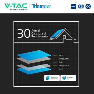 V-Tac Pannelli Solari Fotovoltaici Trina Vertex 455W TIER 1 Monocristallini