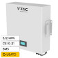 V-Tac VT-48100E-W Batteria BMS da Muro LiFePO4 51,2V 100Ah 5,12kWh per Inverter Impianto Fotovoltaico CEI 0-21 - SKU 11526