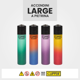 Clipper Large Accendino a Pietrina Metallic Gradient 9 48 Accendini