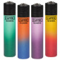 Clipper Micro Accendino a Pietrina Piccolo Ricaricabile con Fantasia Metallic Gradient 9 - Serie da 4 Accendini