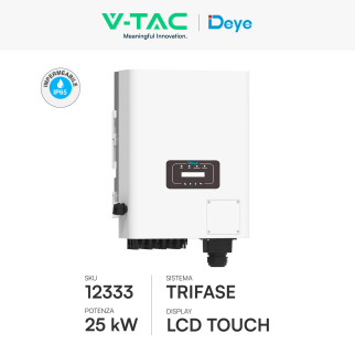 V-Tac Deye Inverter On Grid 25kW Trifase IP65 Impianto Fotovoltaico