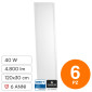 V-Tac VT-61045 6 Pannelli LED Rettangolari 120x30 40W SMD Chip CREE a Incasso con Driver Starsense - SKU 241476 / 241486