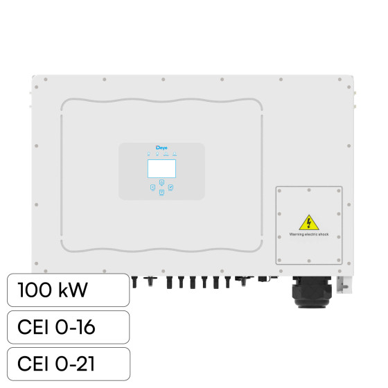 V-Tac Deye Inverter Trifase On-Grid 100kW IP65 CEI 0-21 e CEI 0-16