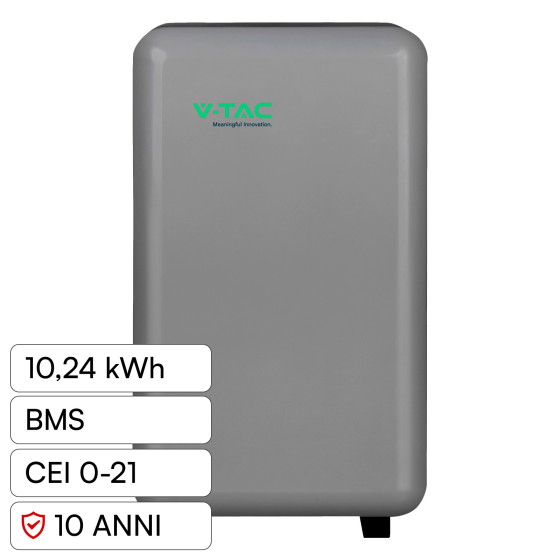 V-Tac VT-12040-1 Batteria BMS LiFePO4 51,2V 200Ah 10,24 kWh