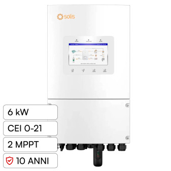 V-Tac Inverter Monofase Ibrido On-Grid / Off-Grid 6kW IP66