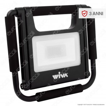 Wiva Faro LED SMD 20W mod. Flex Portatile e Ricaricabile con Staffa e