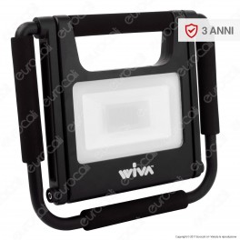 Wiva Faro LED SMD 20W mod. Flex Portatile e Ricaricabile con Staffa e