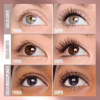 Maybelline Mascara Lash Sensational Body Incurvante Volumizzante Nero
