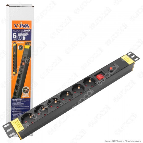 Wiva Multipresa 6 Posti Colore Nero Senza Cavo Ideale per Utilizzo su Wiva Multipresa 6 Posti Colore Nero Senza Cavo Ideale per Utilizzo su