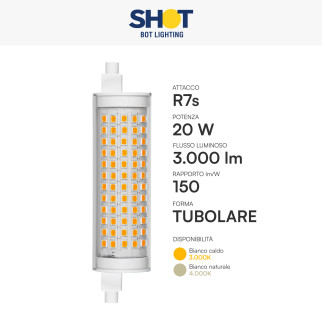 Bot Lighting Lampadina LED R7s 20W SMD Tubolare