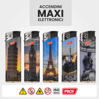 AccendinI Elettronici Monuments Prof Maxi - Box da 50
