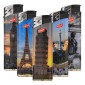 Prof Maxi Accendino Elettronico Grande Ricaricabile con Fantasia Monuments - Serie da 5 Accendini