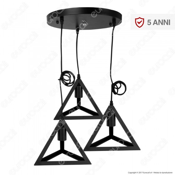 V-TAC VT-7144 Lampadario a Sospensione in Metallo con 3 Portalampada V-TAC VT-7144 Lampadario a Sospensione in Metallo con 3 Portalampada