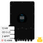 V-Tac Deye Inverter Trifase Ibrido On-Grid / Off-Grid 12kW IP65 Garanzia 10 Anni CEI 0-21 Display LCD Colore Nero - SKU 12308