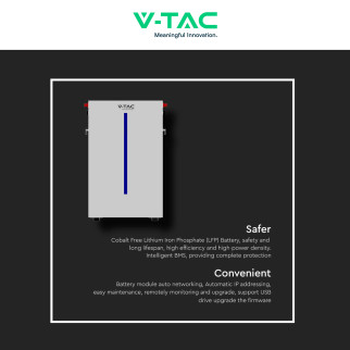 Accumulatore 6,14kWh LiFePO4 BMS Fotovoltaico CEI 0-21 V-Tac