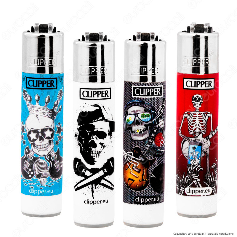 Clipper Micro Fantasia Skulls 5 - 4 Accendini [TERMINATO]