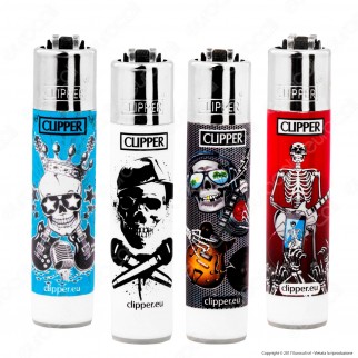 Clipper Micro Fantasia Skulls 5 - 4 Accendini [TERMINATO]