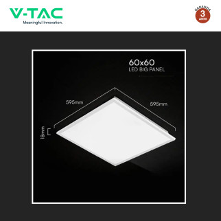 V-Tac VT-61041 10 Pannelli LED SMD Quadrato 60x60 40W