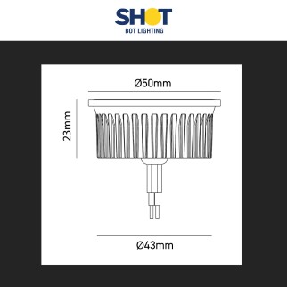 Bot Lighting Modulo LED Slim 5W SMD Ø50 CCT 3in1 GU10