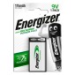 Energizer Accu Recharge Power Plus HR22 L6LR61 E-Block Transistor 9V Pila Ricaricabile NiMH 175mAh - Blister da 1 Batteria