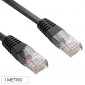 Life Cavo di Rete UTP CAT5e AWG26 Collegamento Dritto Lunghezza 1m Colore Nero - mod. 50.PC04201N