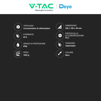 V-Tac Deye Concentratore di Ottimizzatori Fotovoltaico - SKU 12747